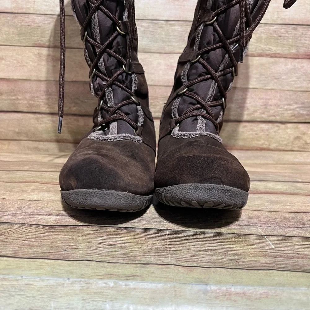 Khombu Brown Suede Tall Winter Boots